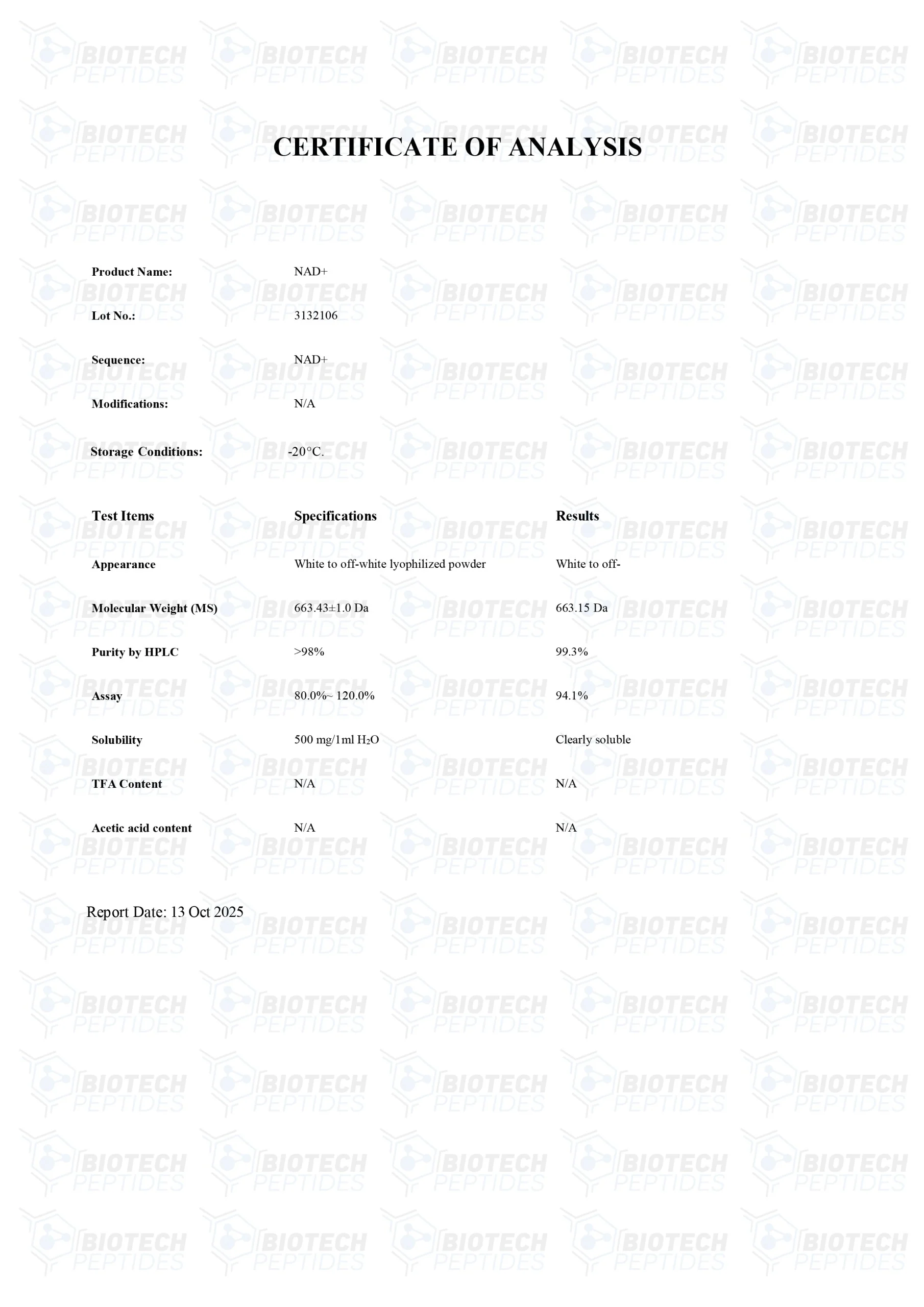 NAD+ (100mg & 250mg & 500mg) - Image 2